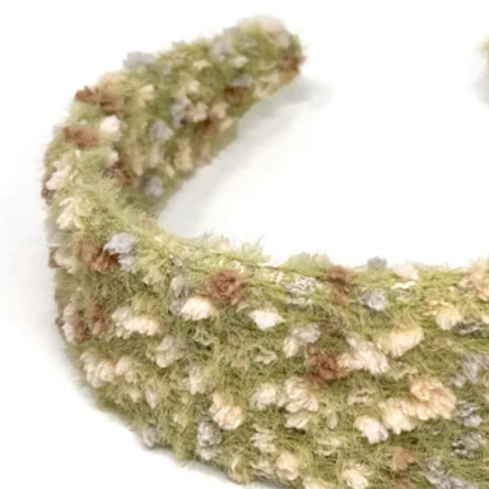 NWOT Faye Fuzzy Pom Textured Green Headband